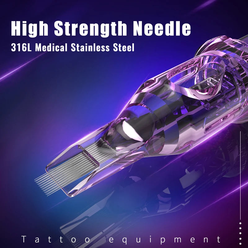 Disposable Tattoo Cartridge Needles with Safety Membrane - Mixed Sizes 20/50 pcs