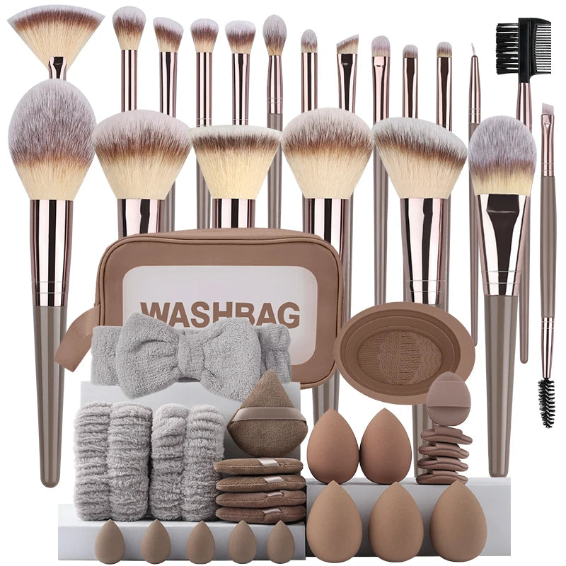 Professional Makeup Brush Set 3-20 Pcs Hypoallergenic Face & Eye Brushes