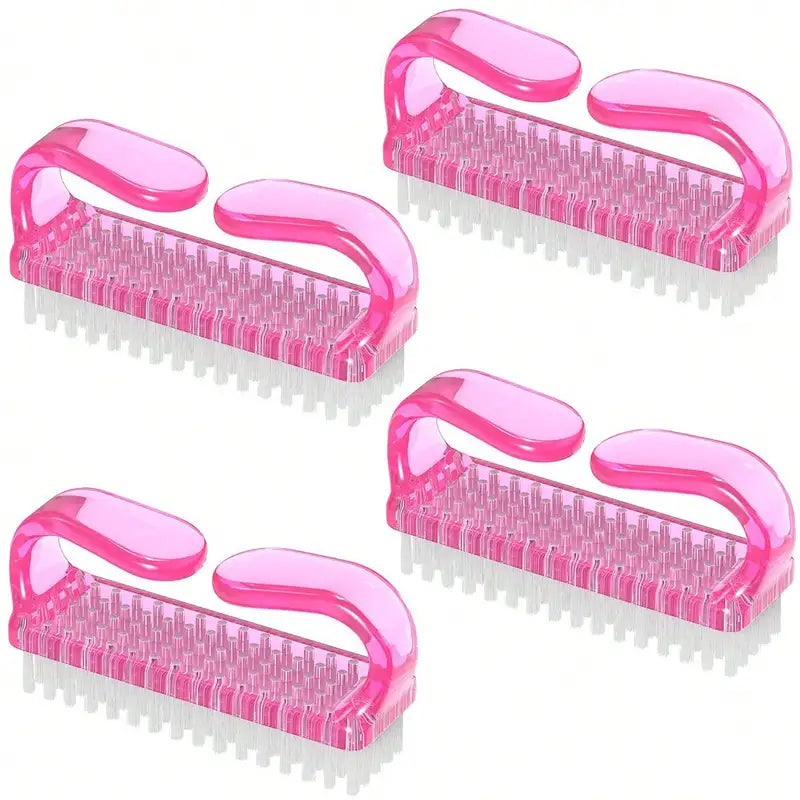 4Pcs Nail Art Tools Kit with Large Nail Polish Brush Dust Brush & Cuticle Pusher