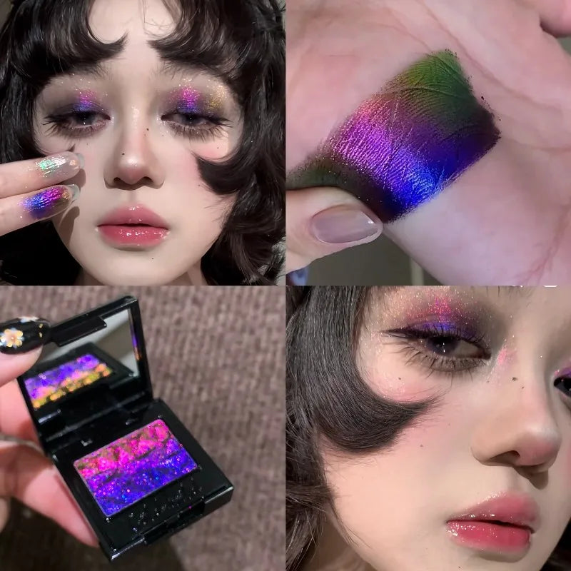 Vegan Gradient Eyeshadow Palette Waterproof & Long-Lasting – Easy Blending, Duochrome Shimmer Eye Makeup