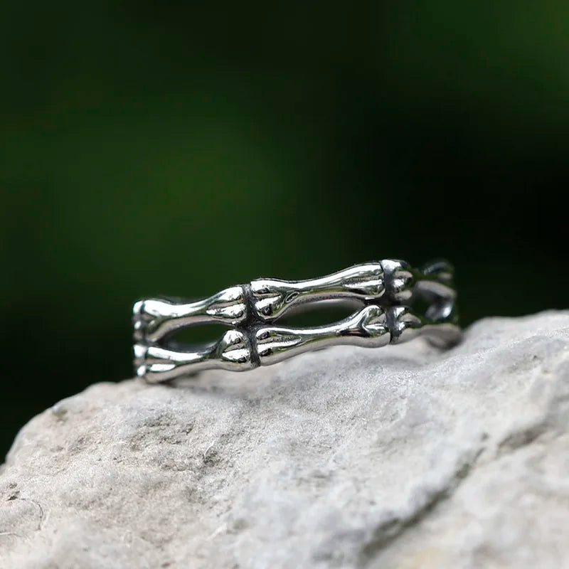 Men's Gothic Skull Punk Ring - Stainless Steel Jewelry for Women & Men