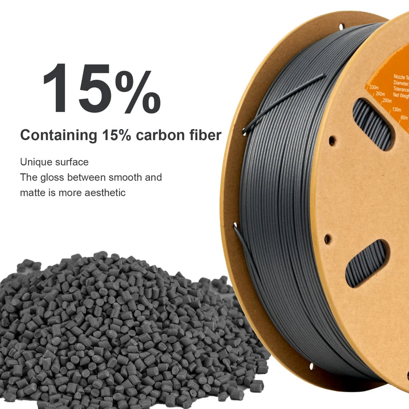 PETG Carbon Fiber 1KG Filament for 3D Printing - High Toughness, 1.75mm Diameter