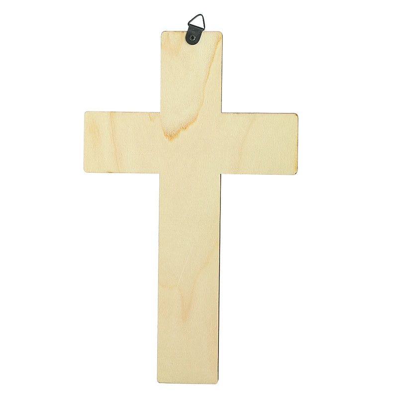 Wall-Mounted Wooden Cross Decor for Church Altar and Home