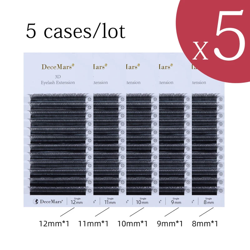 Eyelash Extension 3D W-Shape False Eyelashes Pack - Salon Quality, Multiple Lengths