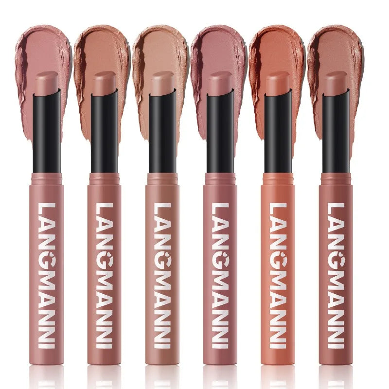 Matte Lipstick Pencil 12 Color Waterproof Long Lasting Non-Stick Lip Makeup