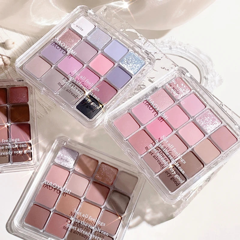 16-Color Sunset Eye Shadow Palette Pearl & Matte Earth Tones for Makeup