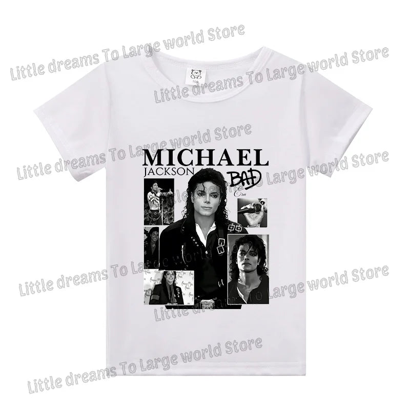 Children's Michael Jackson T-Shirt - Casual Cotton Top for Boys & Girls