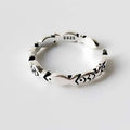 925 Sterling Silver Fish Adjustable Ring for Women Wedding Jewelry