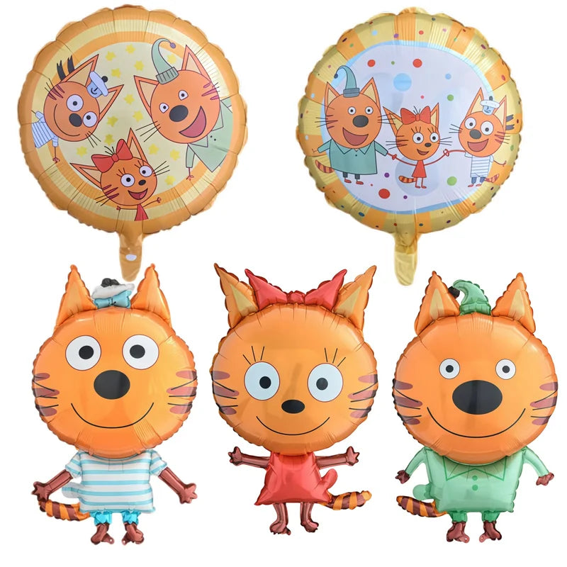 Little Kittens Party Tableware Set for Birthday Decorations - Plates Cups Napkins & Cake Decor