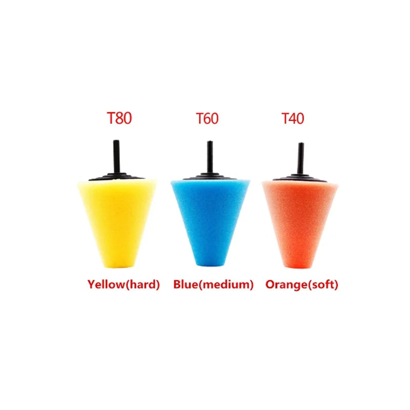 Car Hub Polishing Sponge Grinding Wheel Conical Metal Plastic Detailing Tool