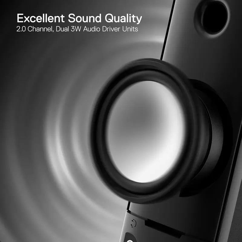 Redragon GS550 PC Gaming Speakers 2.0 Channel Sound Bar with Bass & Red Backlit