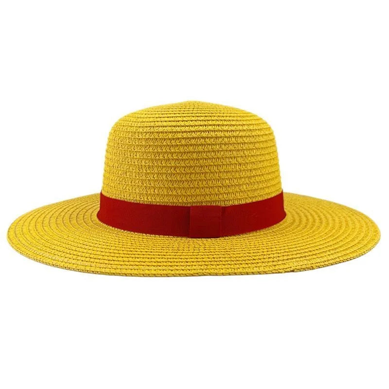 Yellow Straw Hat for Men - Summer Casual Beach Sun Protection Hat