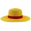 Yellow Straw Hat for Men - Summer Casual Beach Sun Protection Hat