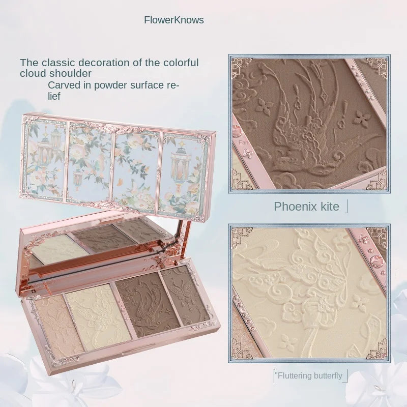 Face Contour Palette with Highlight & Blush - 3 Shade Kit for Sculpting & Defining