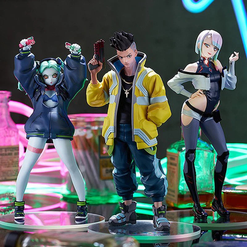 Anime Action Figure - Cyberpunk Edgerunners David Lucy Rebecca PVC Toy Collection, Standing Model for Desk Decor
