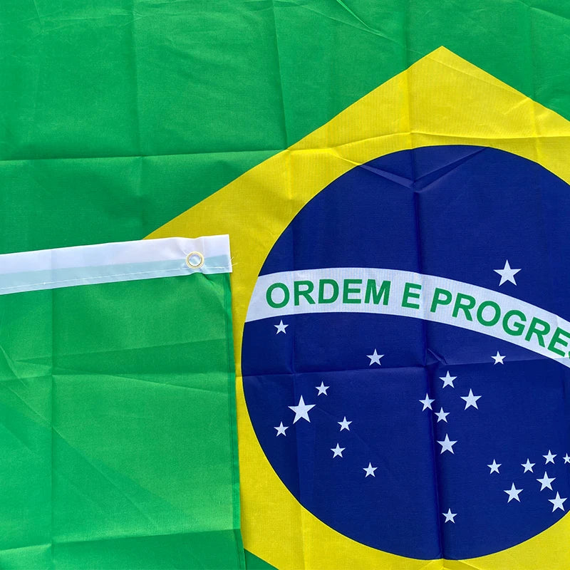 Large Brazil Flag Banner - Polyester Hanging Flag for Celebrations, 60x90cm & 90x150cm