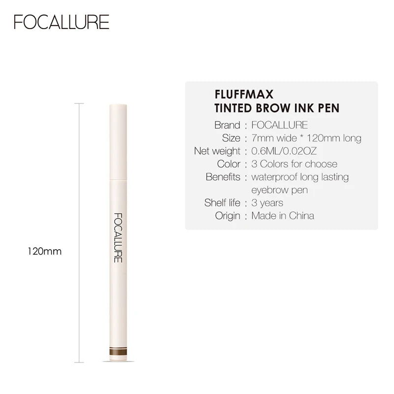 4-Fork Waterproof Liquid Eyebrow Pencil - Natural Hair-Like Strokes, Long-Lasting Makeup