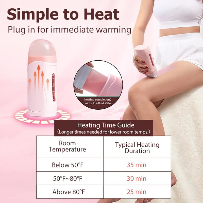 3-in-1 Electric Waxing Kit with Cartridges & Strips for Hair Removal