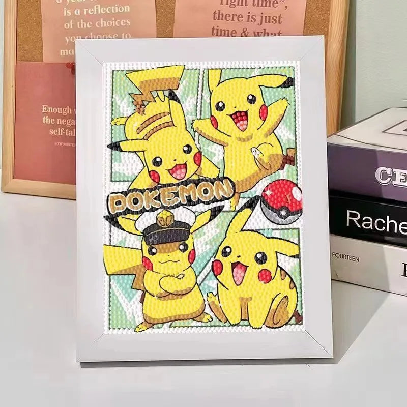 Kids' Cross-Stitch Painting Kit with Frame - DIY Diamond Embroidery Art Gift