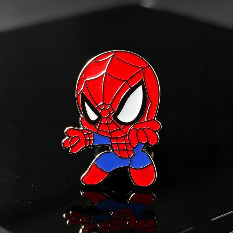 Spider-Man Alloy Enamel Brooch Pin Superhero Badge for Backpack Clothing & Gift