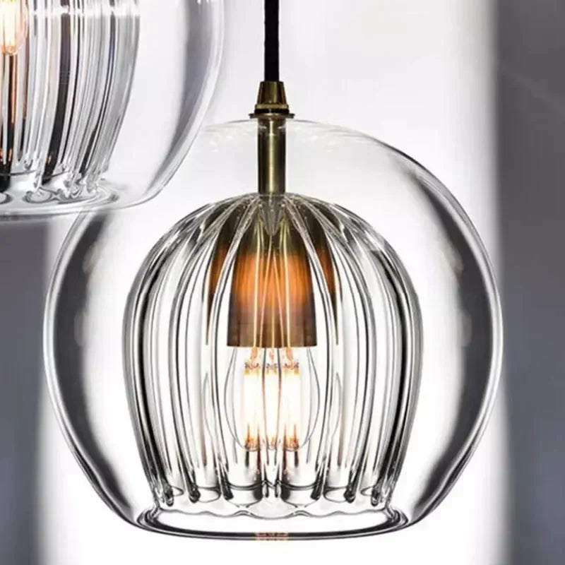 Modern Glass Pendant Light LED Hanging Lamp for Dining Living Room Home Decor