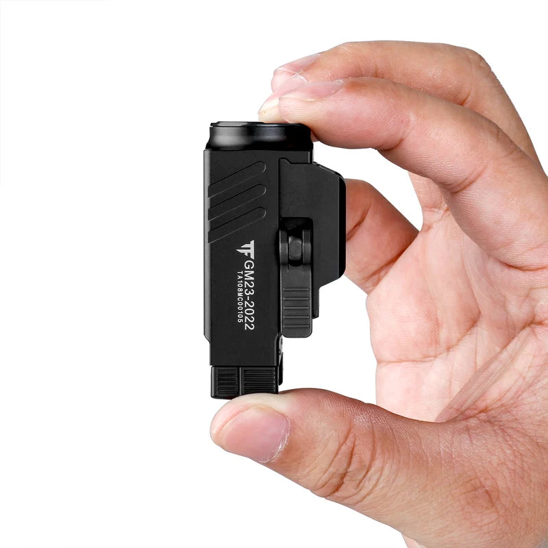 LED Tactical Flashlight for Guns 800 Lumens Compact USB Rechargeable Rail Mount