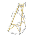 Gold Display Easel Stand 2 Pack Adjustable Poster Frame Floor Sign for Wedding & Events