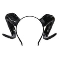 Black Demon Horn Headband Costume Prop Gothic Animal Horns for Halloween Party