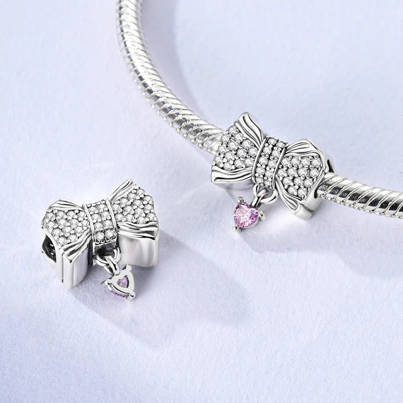 925 Sterling Silver Charms for Jewelry Making - Dreamcatcher, Bow & Beads Pendants