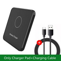 Wireless Charging Stand Dock for iPhone, Samsung, Xiaomi - Fast 15W, Removable Vertical & Horizontal Holder