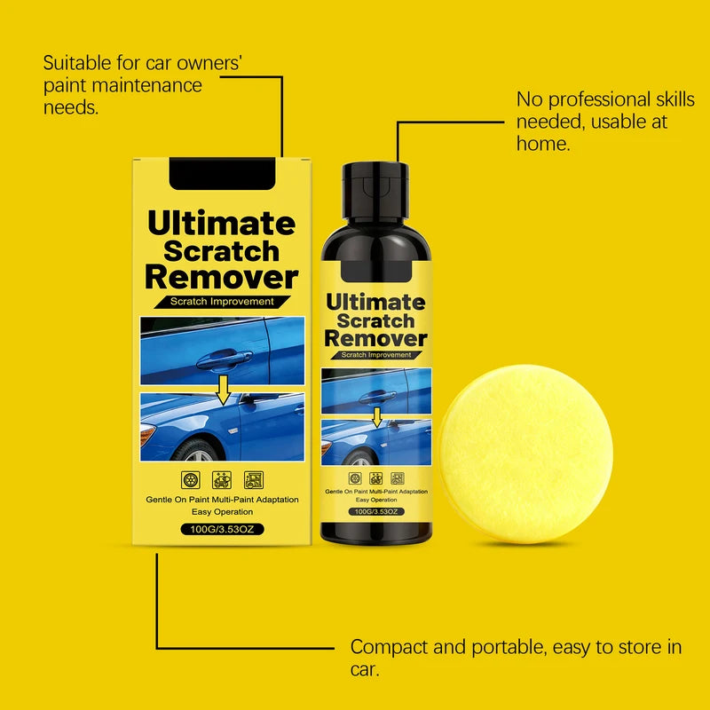 Car Scratch Remover Kit 100g Paint Swirl Polish Wax for Auto Detailing