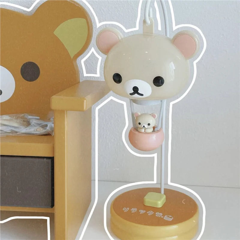 Cute Rilakkuma Night Light for Bedroom Desk - Decorative Table Lamp, Eye Protection Gift