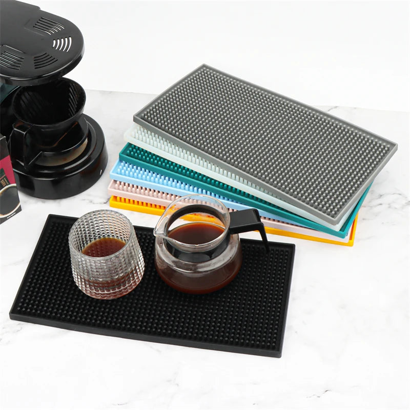Heavy Duty Silicone Bar Mat for Spill Containment - Dishwasher Safe, Perfect for Bars and Restaurants