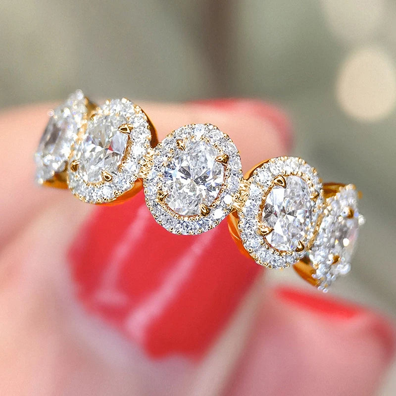 Elegant Cubic Zirconia Women’s Ring - Engagement Wedding Jewelry, Silver or Gold