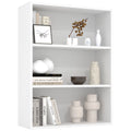 3-4 Tier Wooden Floor Shelf Bookcase Tall Standing Open Storage for Living Room and Home Office
