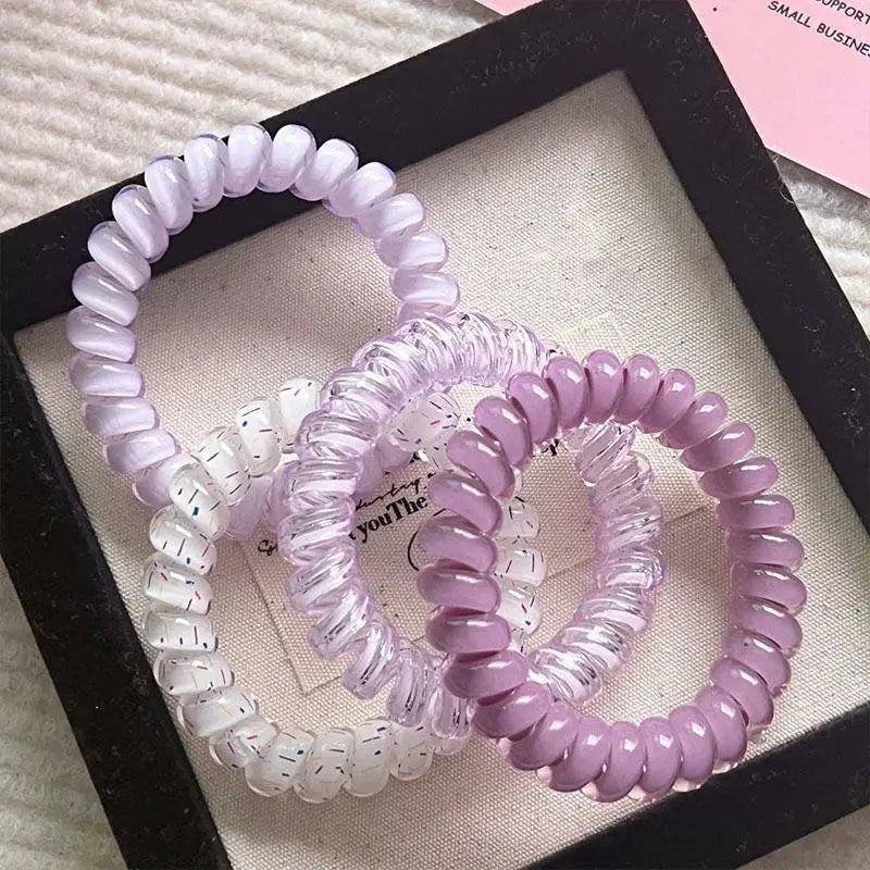 Multicolor Spiral Hair Ties 20/40 Pack Strong Hold Waterproof Ponytail Holders