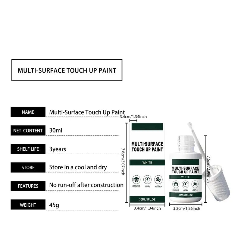 White Paint Pen for Wood and Metal - Waterproof, Fast Drying, Scratch Filler, 30ML
