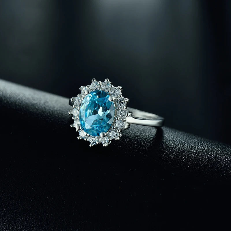 Solid 925 Sterling Silver Ring for Women - Fashion Jewelry with Zircon - Gift & Engagement