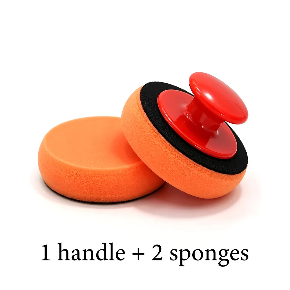 Car Waxing Handle Polishing Tool with Detachable Sponge - Car Cleaning Accessories