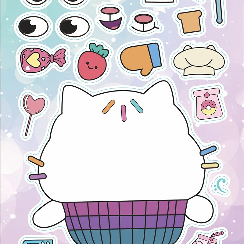 6 Sheets Children's Face Sticker Puzzle Set - Interactive DIY Educational Toy