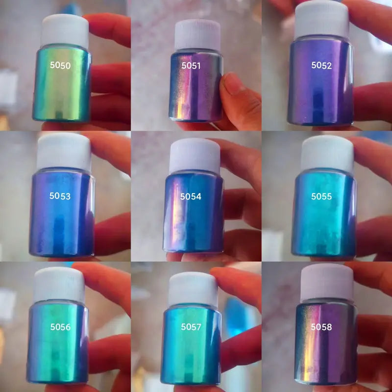 Chameleon Powder 20 Colors Shift Mica Pigment for Epoxy Resin & Cosmetics