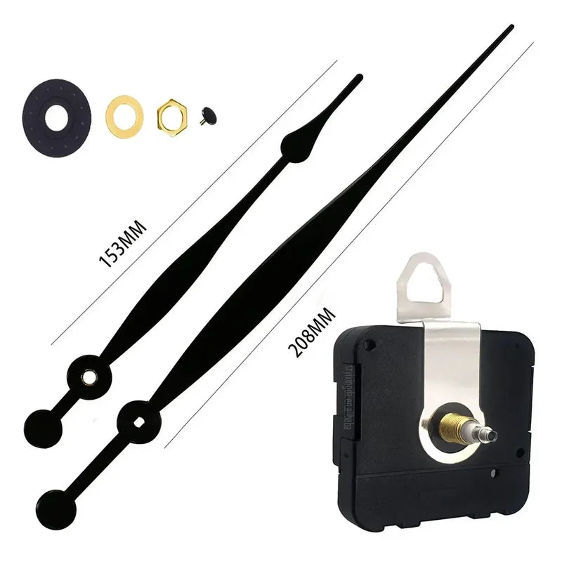High Torque Quartz Clock Movement Mechanism with Long Hands for DIY Wall Clocks