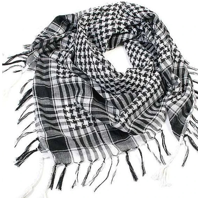 Summer Women Men Tactical Arab Scarf Lightweight Hijab Spring Army Plaid Head Wrap