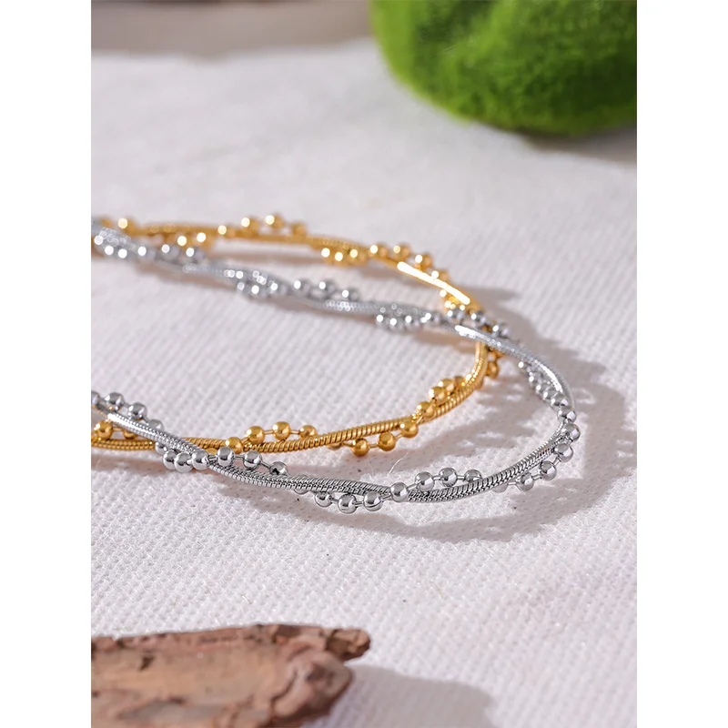 Stainless Steel Chain Twine Fashion Collar Handmade Waterproof Necklace Jewelry