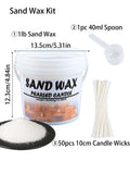 1Lb Candle Making Wax Kit with Decorative Snowflake & Ice Flower Molds - DIY Scented Candles Supplies