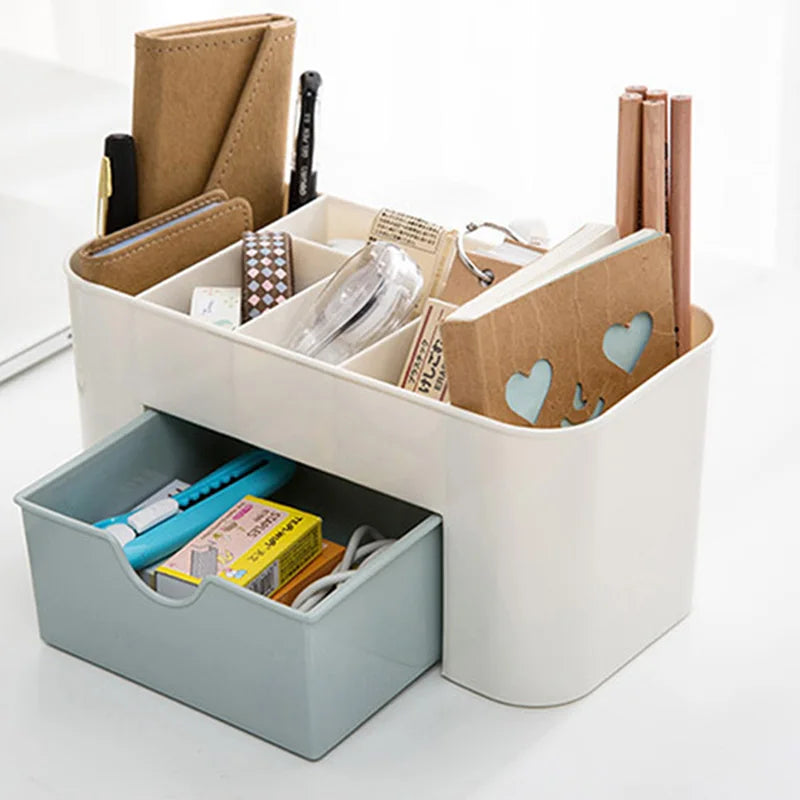 Cosmetic Organizer Drawer Box with Compartments for Makeup & Nail Art Tools