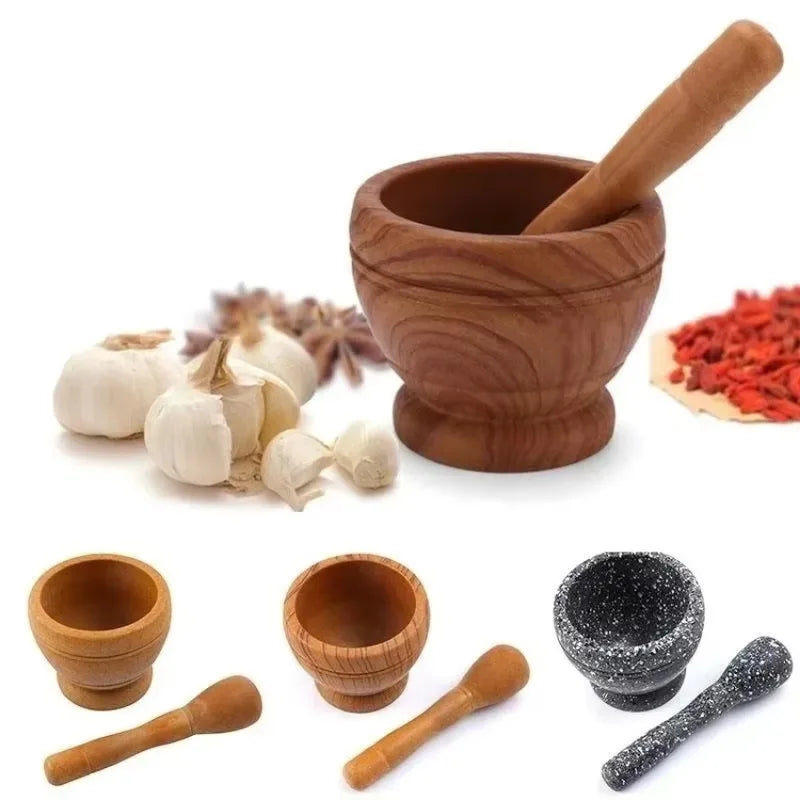 Resin Mortar and Pestle Spice Grinder Set for Herbs Garlic and Seasonings