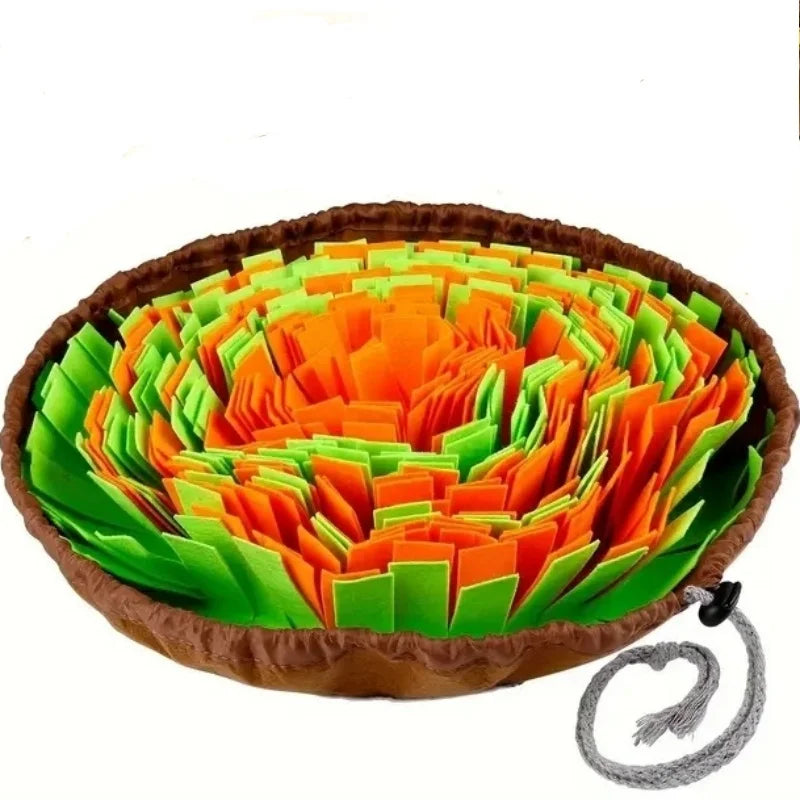 Washable Felt Pet Sniffing Mat for Dog Training & Enrichment - Foldable Slow Feeding Toy