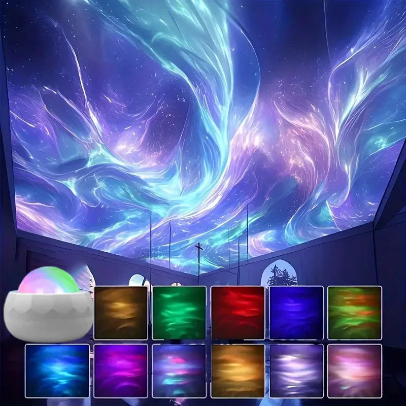 LED Night Light Northern Lights Projector Lamp for Living Room & Party Decor