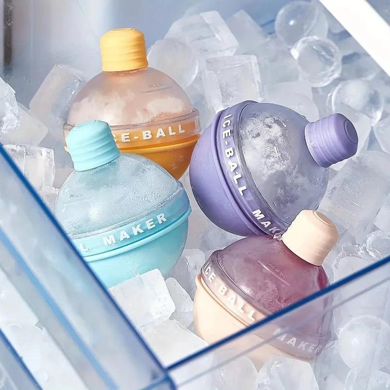 Large Silicone Ice Ball Maker Mold for Whiskey Cocktails Reusable Ice Cubes